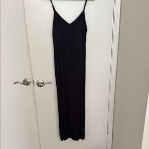 Navy Sleeveless Maxi Slip Dress